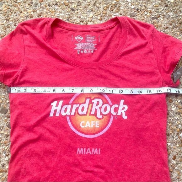NWT Hard Rock Cafe Miami Pink Short Sleeve Shirt Size S - Picture 7 of 8